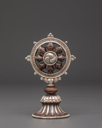 Oxidized Copper Dharma Wheel