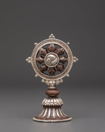 Oxidized Copper Dharma Wheel