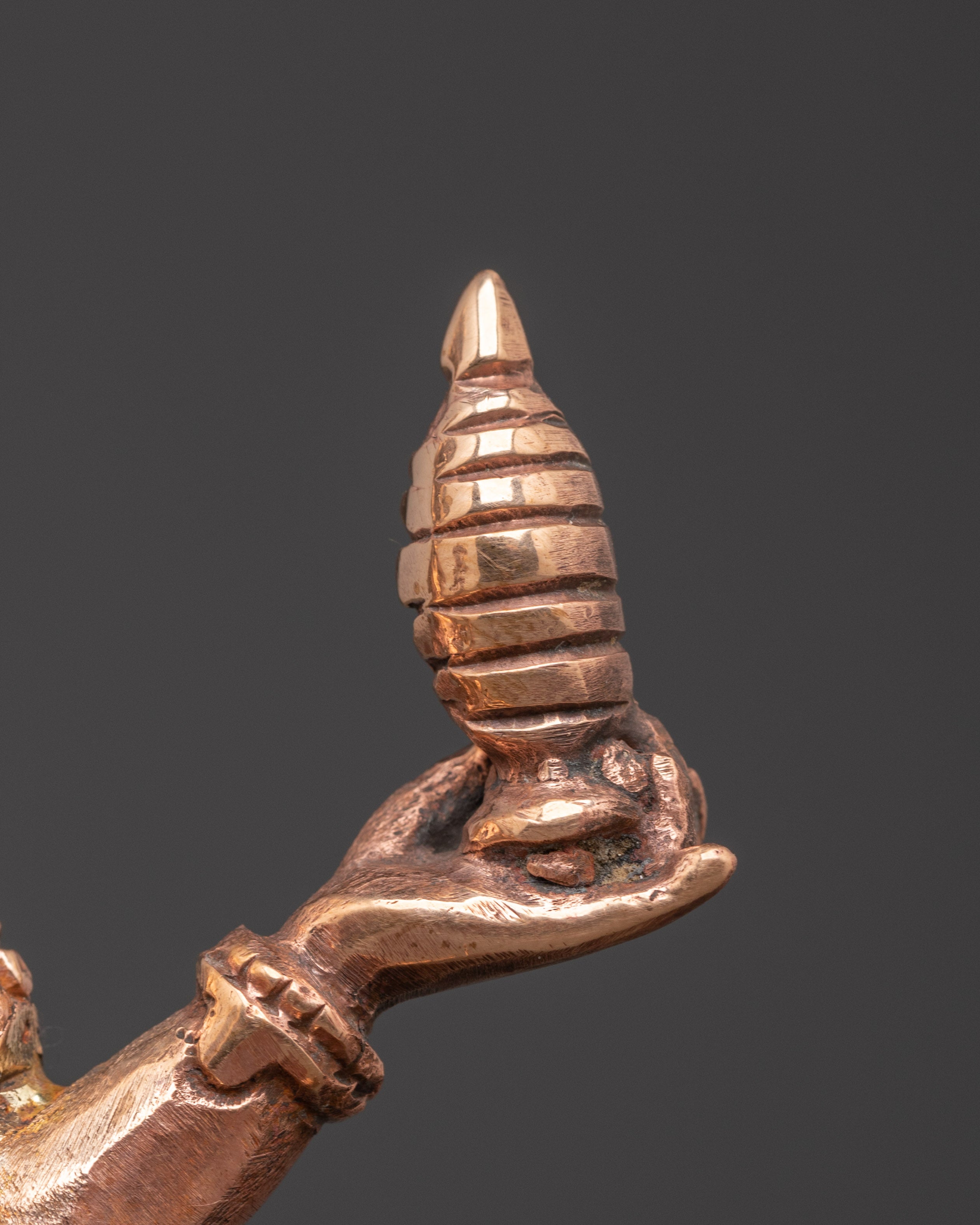 Handmade Copper Lakshmi Kamala Statue | Prosperity Deity