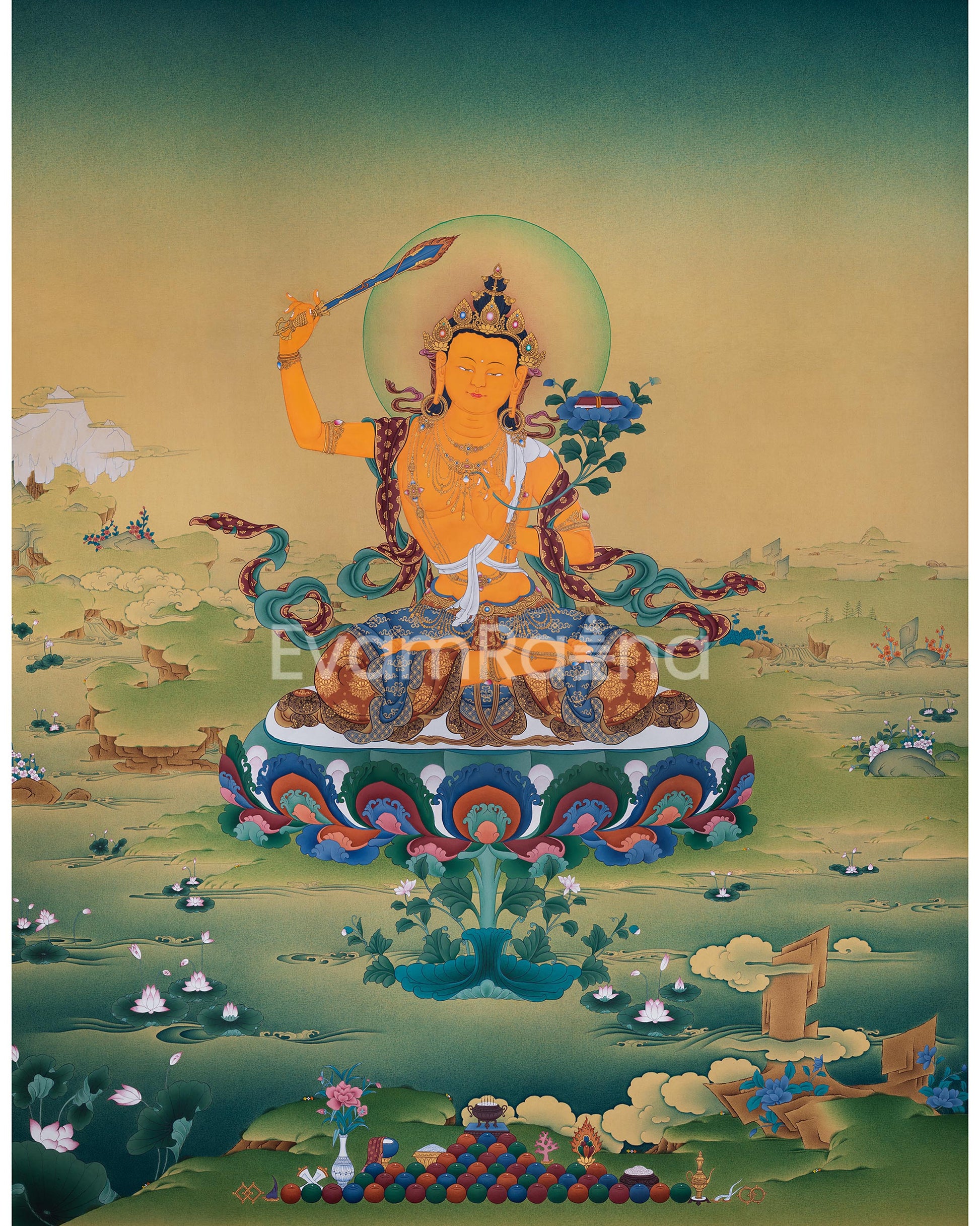 Wisdom Deity Manjushri Canvas Print