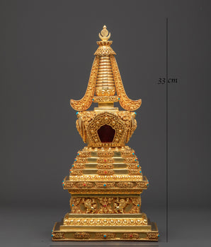 Golden Buddhist Stupa | Path to Enlightenment