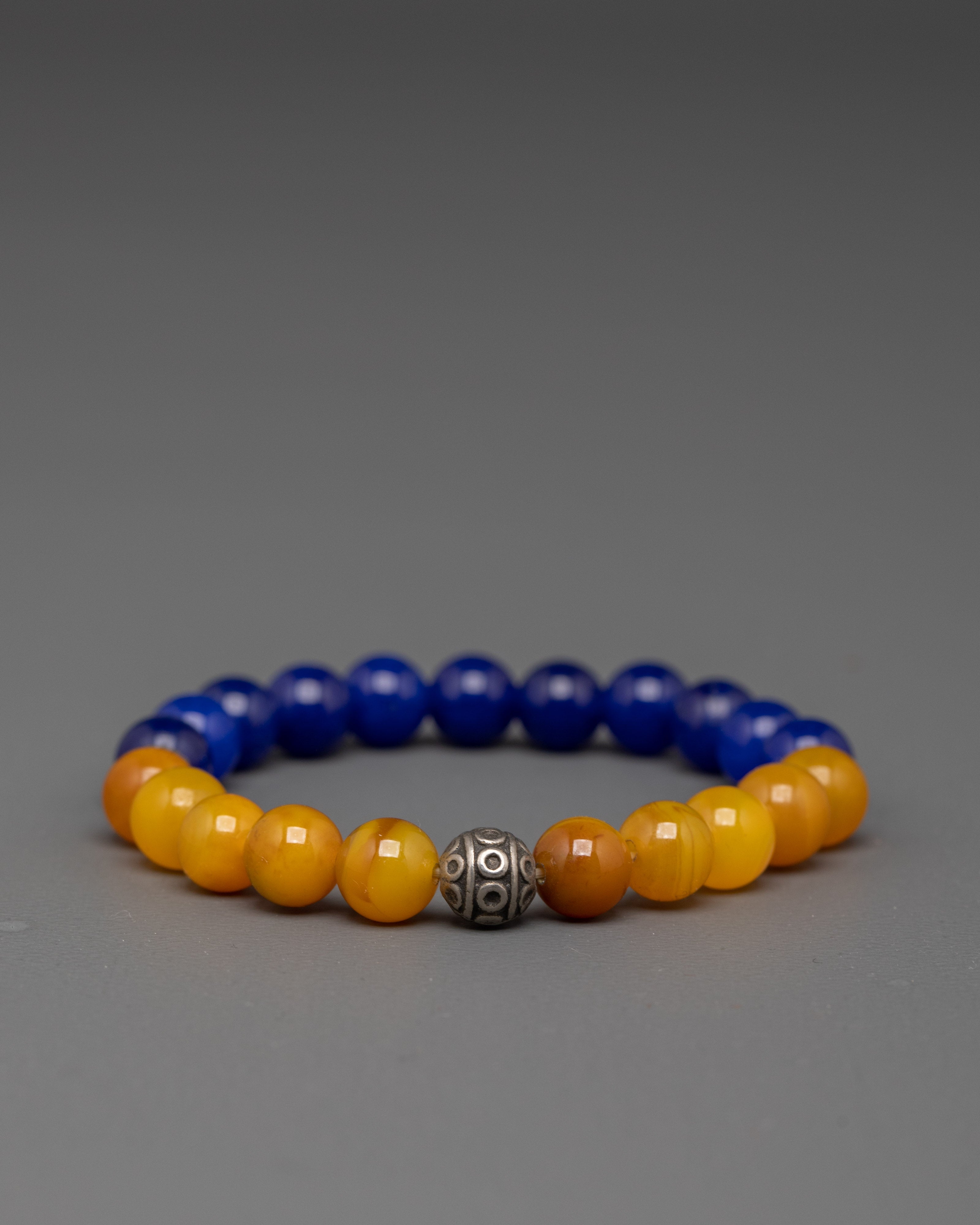 Elegant Artificial Beads Bracelet | Lapis Lazuli & Carnelian