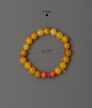 Yellow Beaded Wristband | Hand Accessories