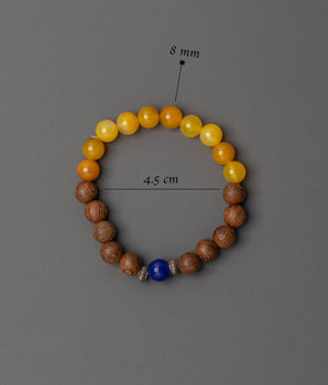Handmade Lapis Lazuli and Wenge Wood | Bracelet for Accessory
