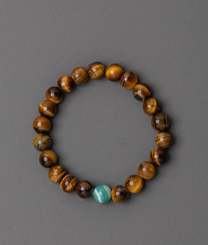 Tiger Eyed Beaded Bracelet