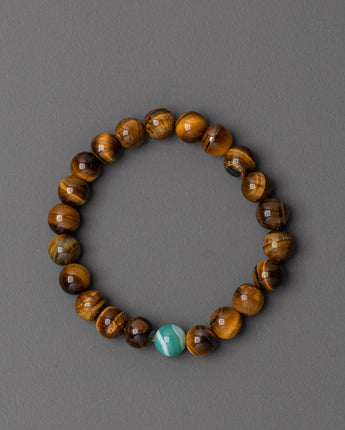 Tiger Eyed Beaded Bracelet