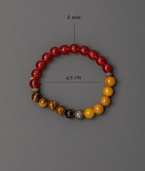 Handmade Tiger Eye Beaded Bracelet | Buddhist Spiritual Bracelet
