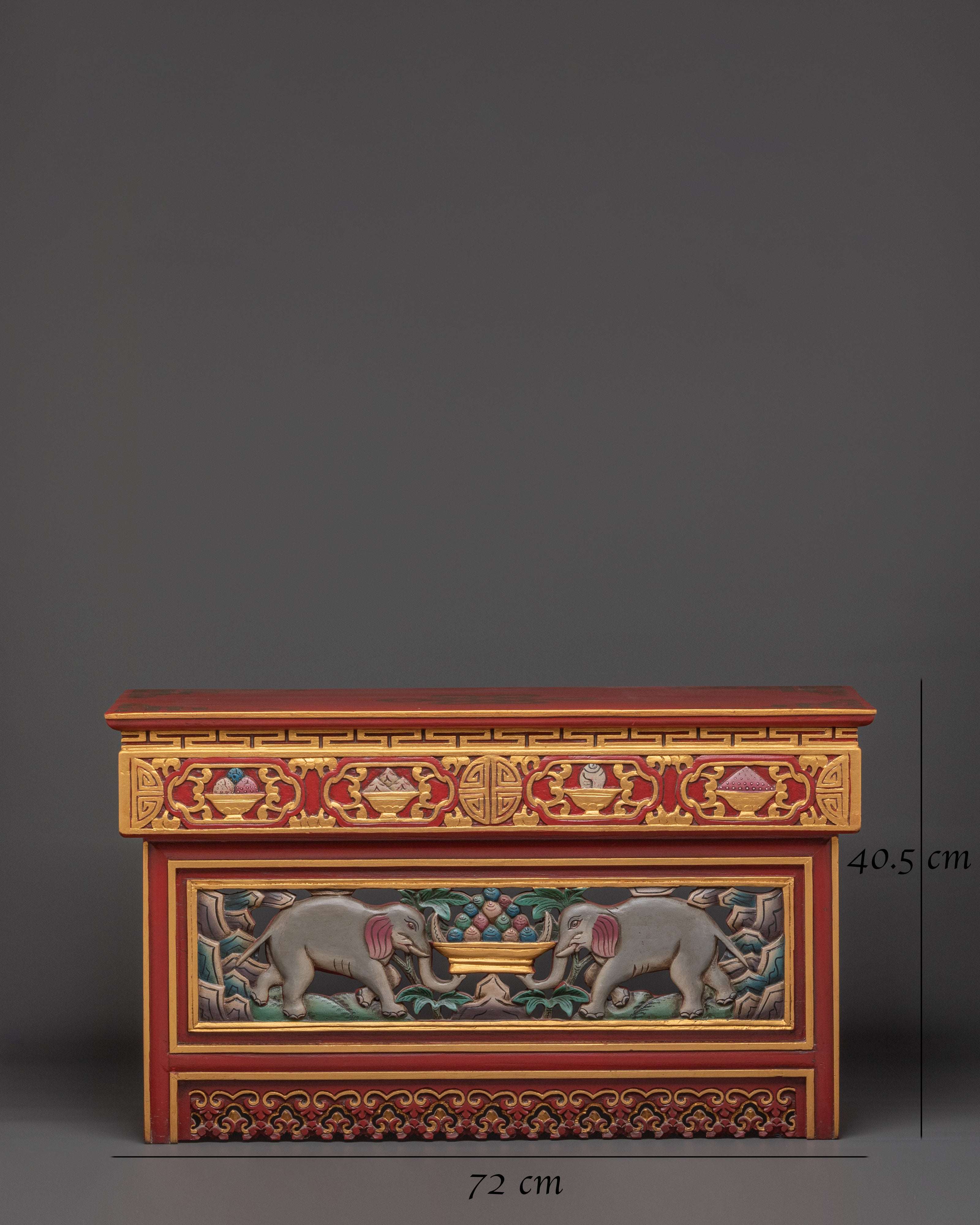 Handmade Tibetan Wooden Folding Table | Buddhist Altar Furniture & Spiritual Home Decor