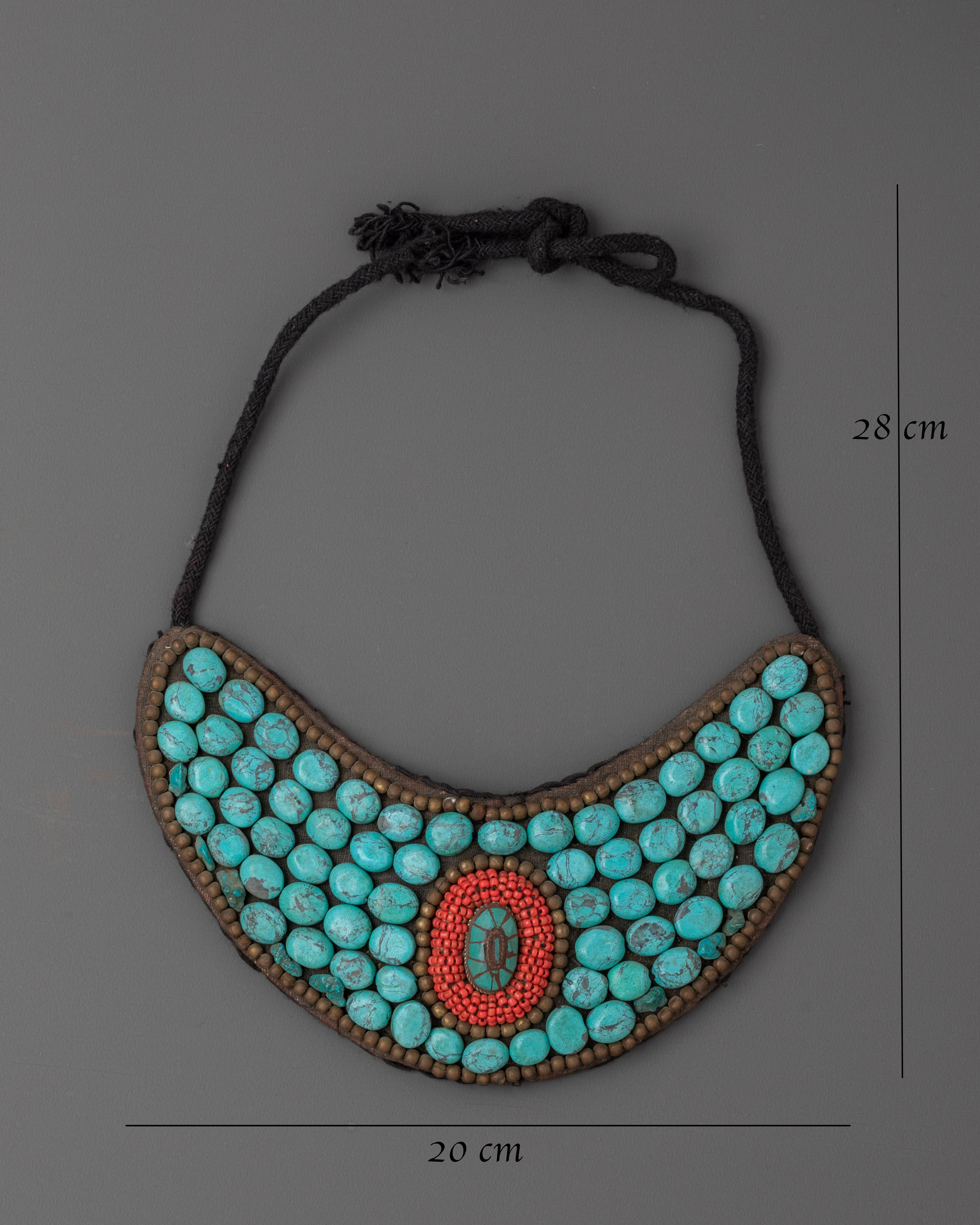 Handmade Beaded Necklace | Coral and Turquoise Stone Jewelry for Women