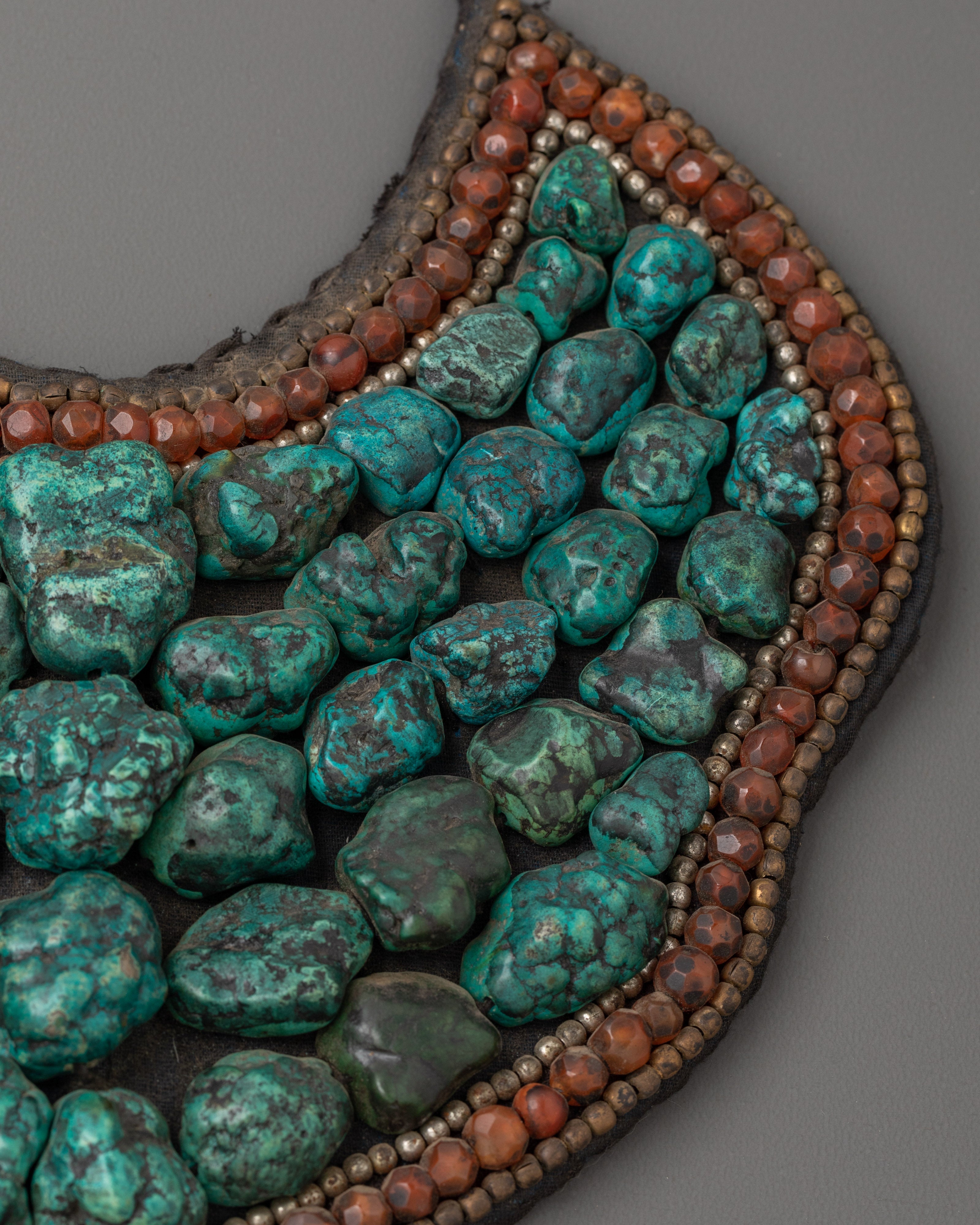 Handmade Unique Bohemian Necklace | Coral & Turquoise Bead Statement Jewelry