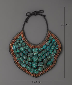 Handmade Unique Bohemian Necklace | Coral & Turquoise Bead Statement Jewelry