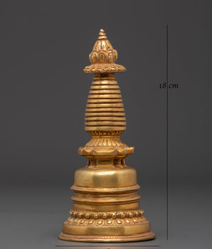 Sacred Tibetan Altar Stupa | Handcrafted Buddhist Spiritual Art