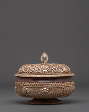 Traditional White Metal Rice Pot