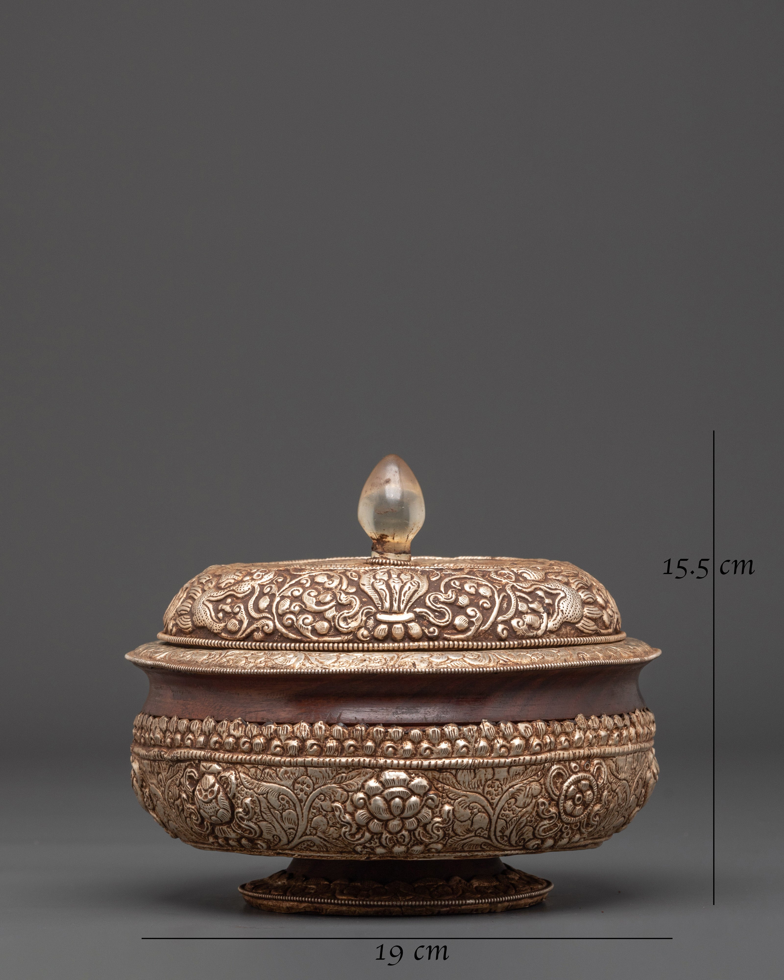Traditional White Metal Rice Pot | Handcrafted for Rituals