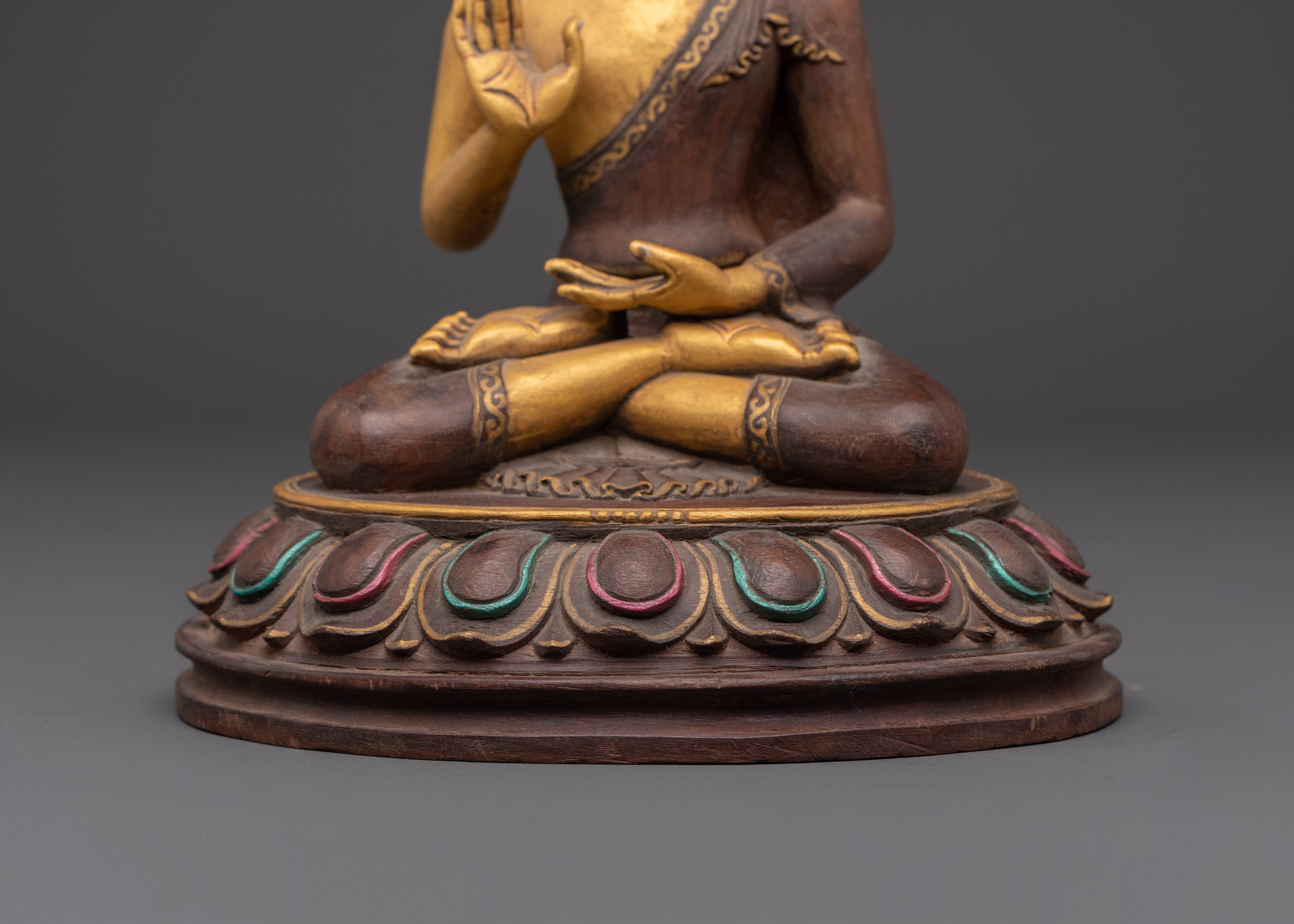 Sacred Dhyani Buddha Amogasiddhi Artwork| Handmade Buddha Statue for Meditation