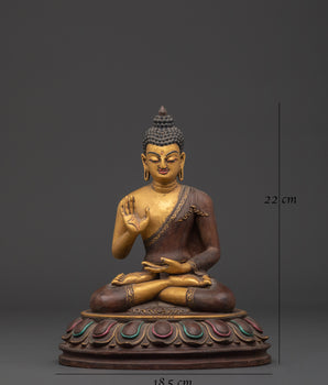 Sacred Dhyani Buddha Amogasiddhi Artwork| Handmade Buddha Statue for Meditation