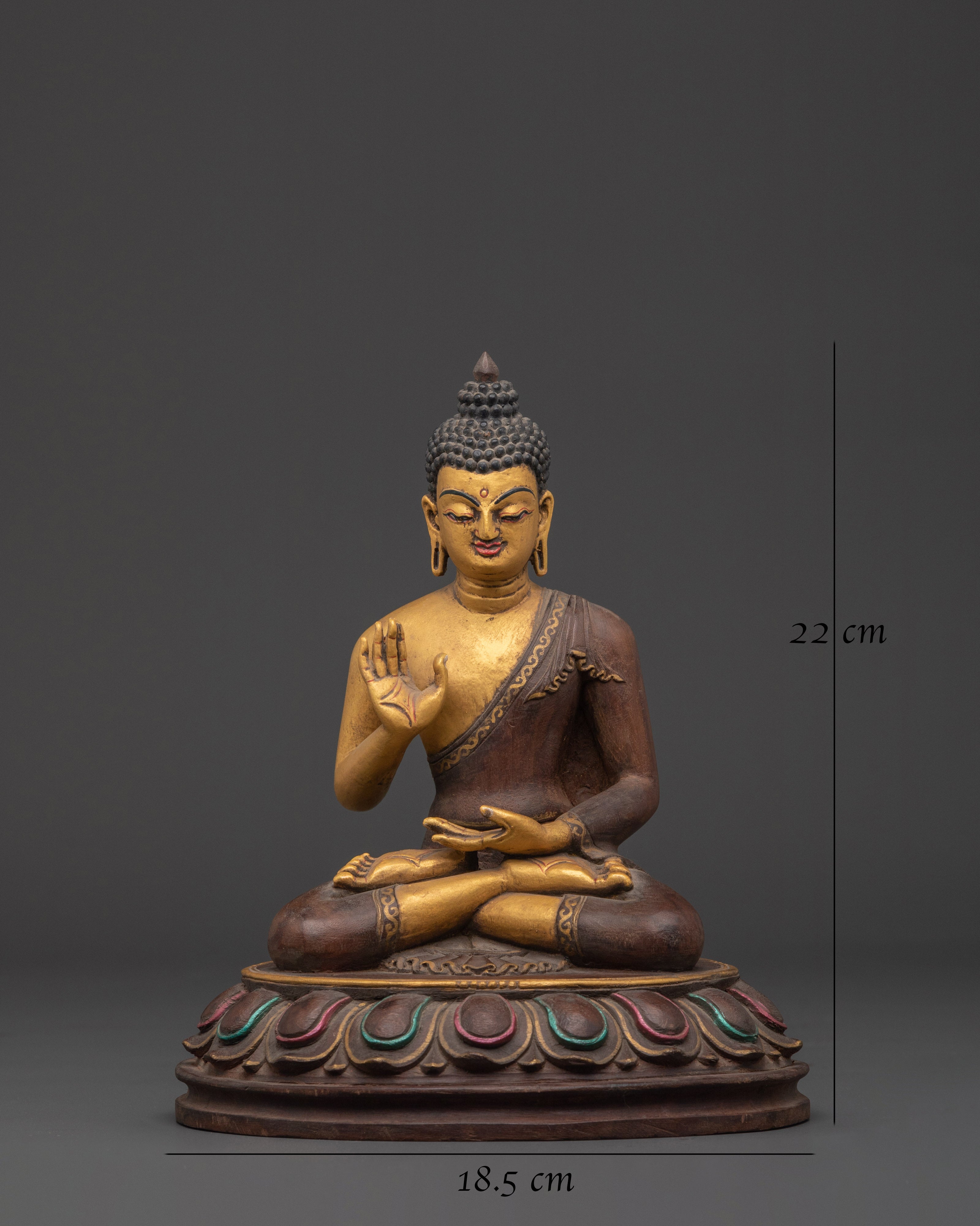 Sacred Dhyani Buddha Amogasiddhi Artwork| Handmade Buddha Statue for Meditation