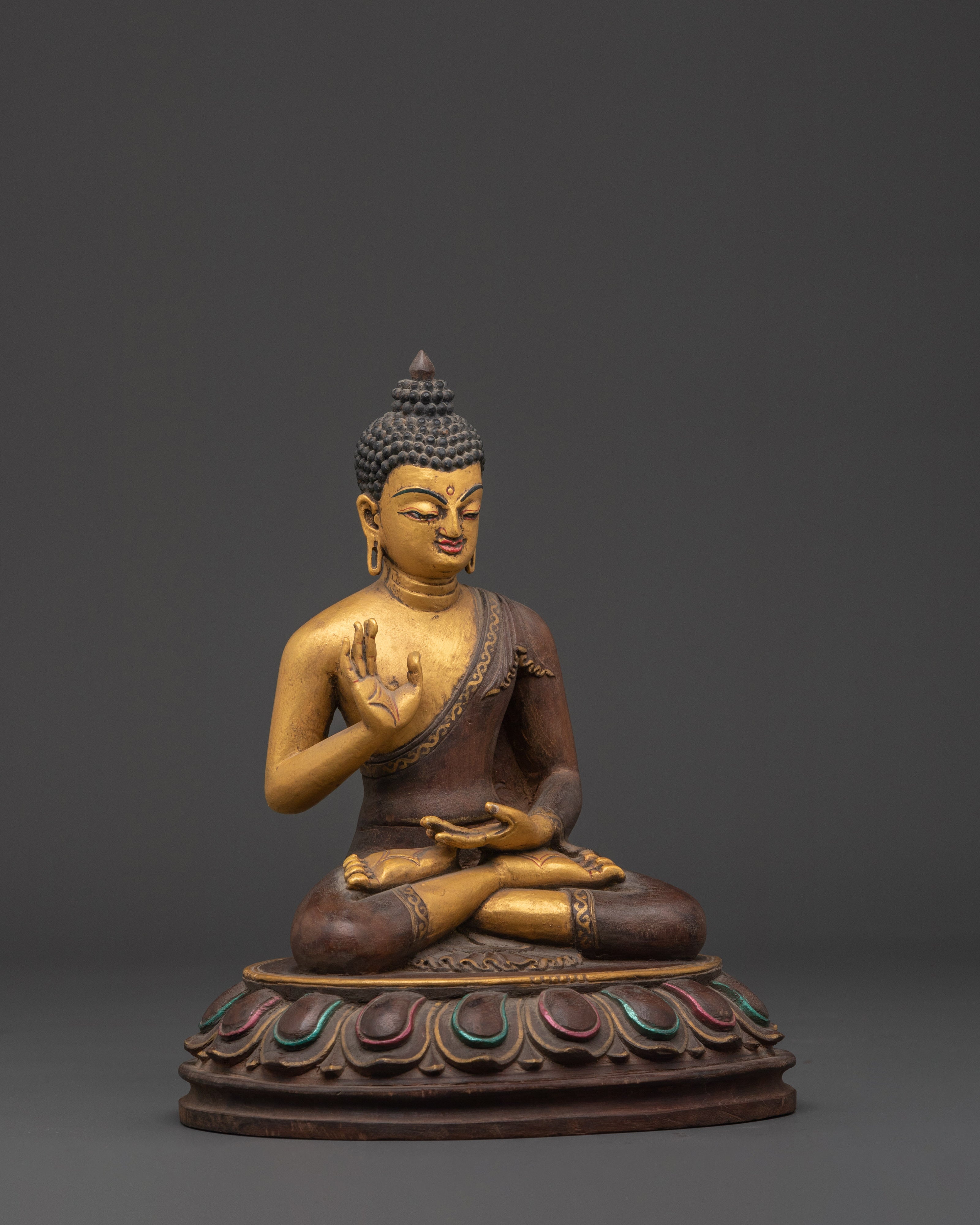 Sacred Dhyani Buddha Amogasiddhi Artwork| Handmade Buddha Statue for Meditation