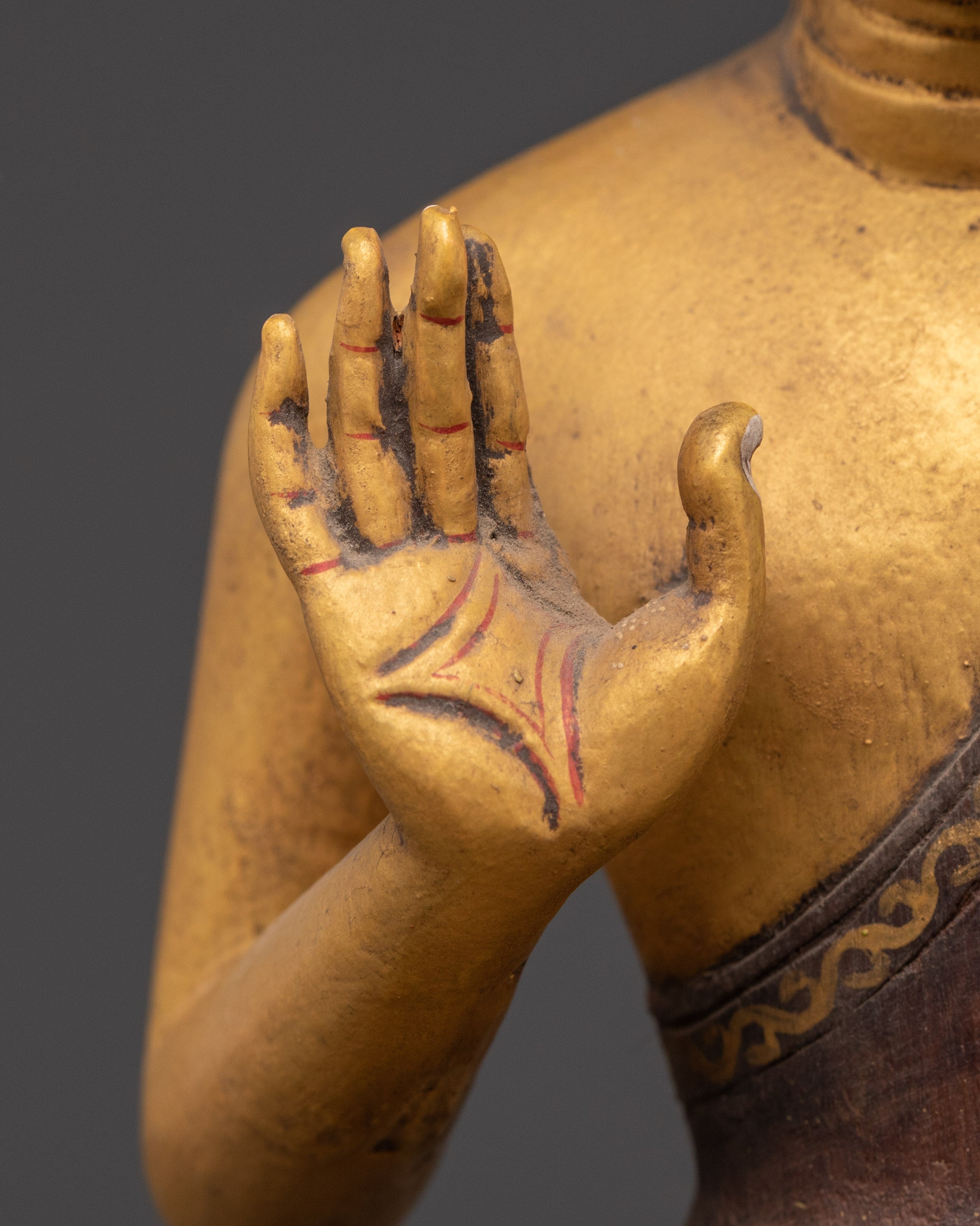 Sacred Dhyani Buddha Amogasiddhi Artwork| Handmade Buddha Statue for Meditation