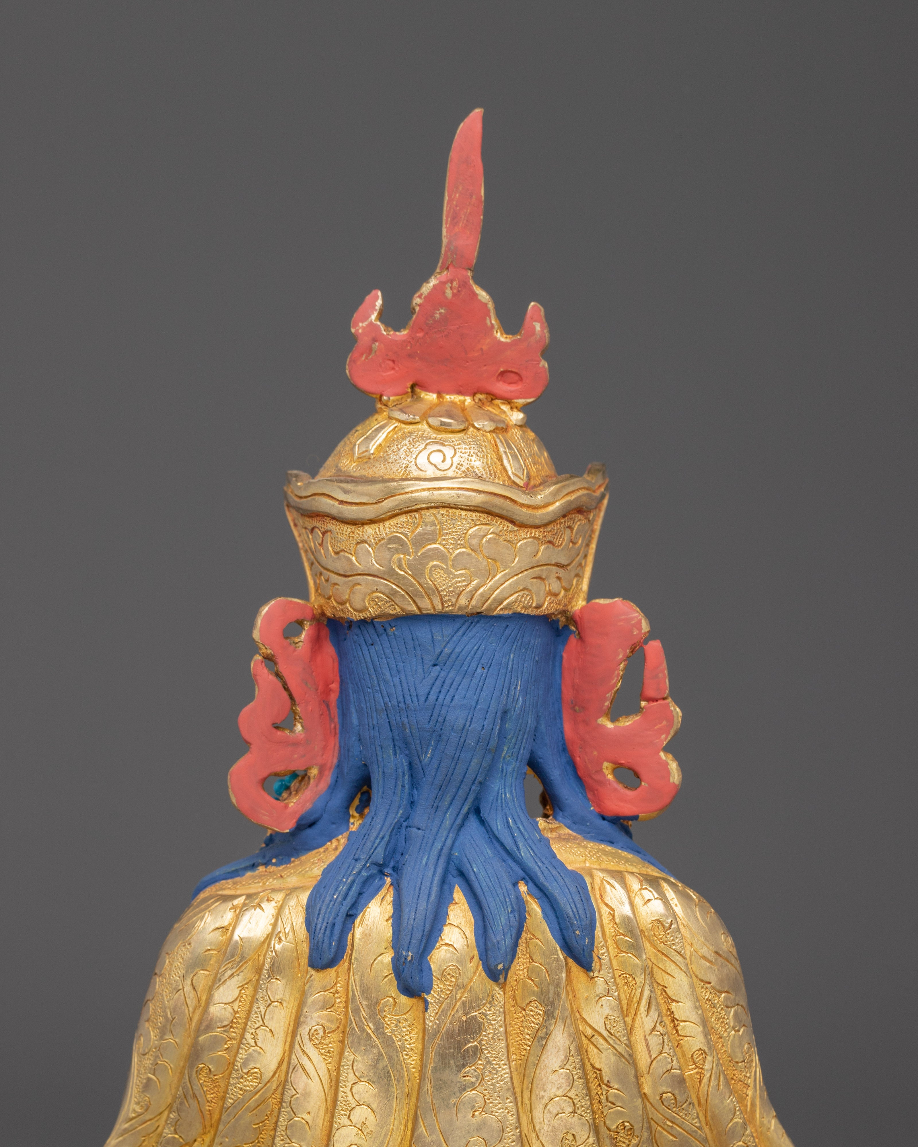 Sacred Statue of Guru Tsyoke Dorje | Gold Plated Tibetan Buddhist Copper Figure