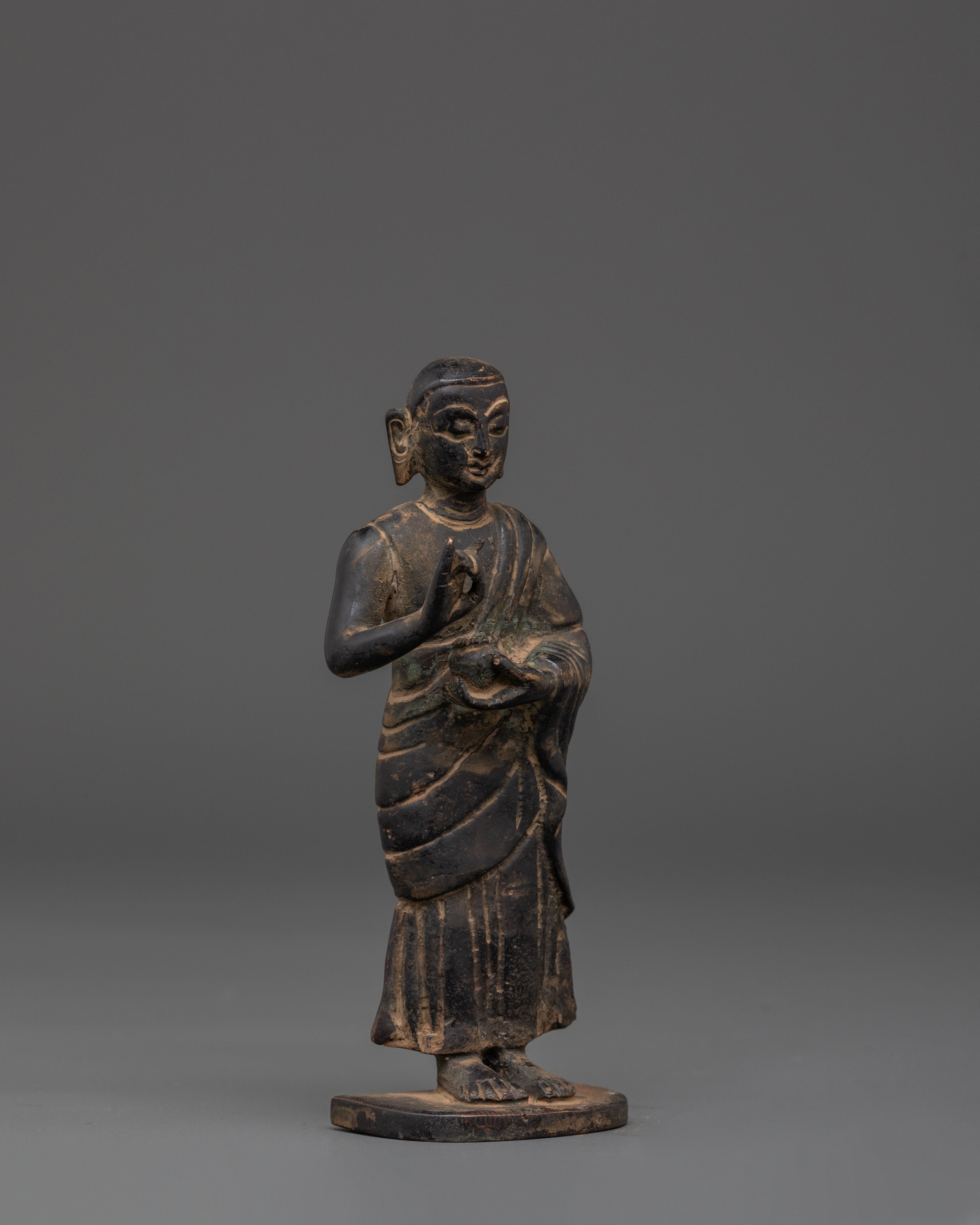 Handmade Copper Standing Buddha | Handcrafted Statue