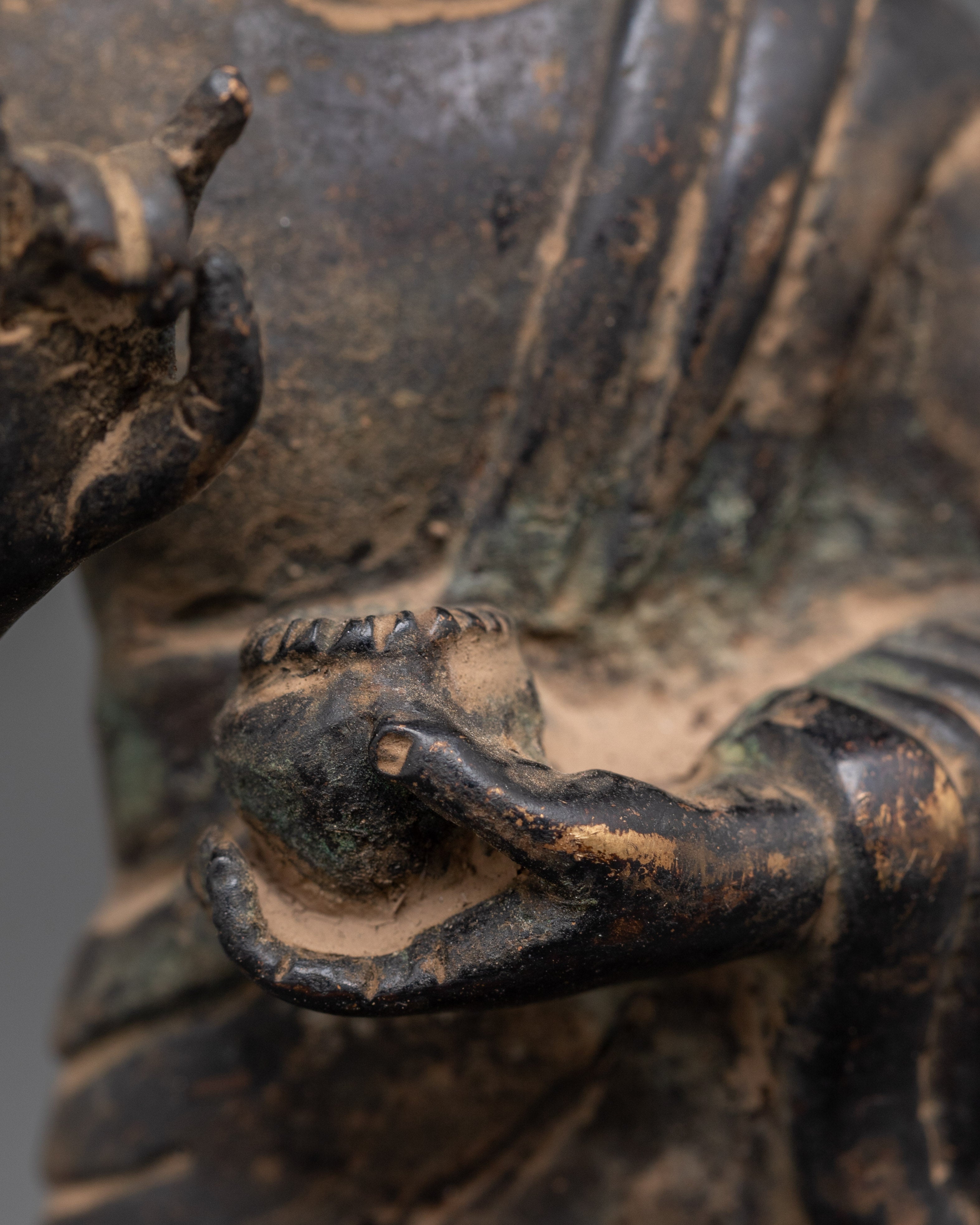 Handmade Copper Standing Buddha | Handcrafted Statue
