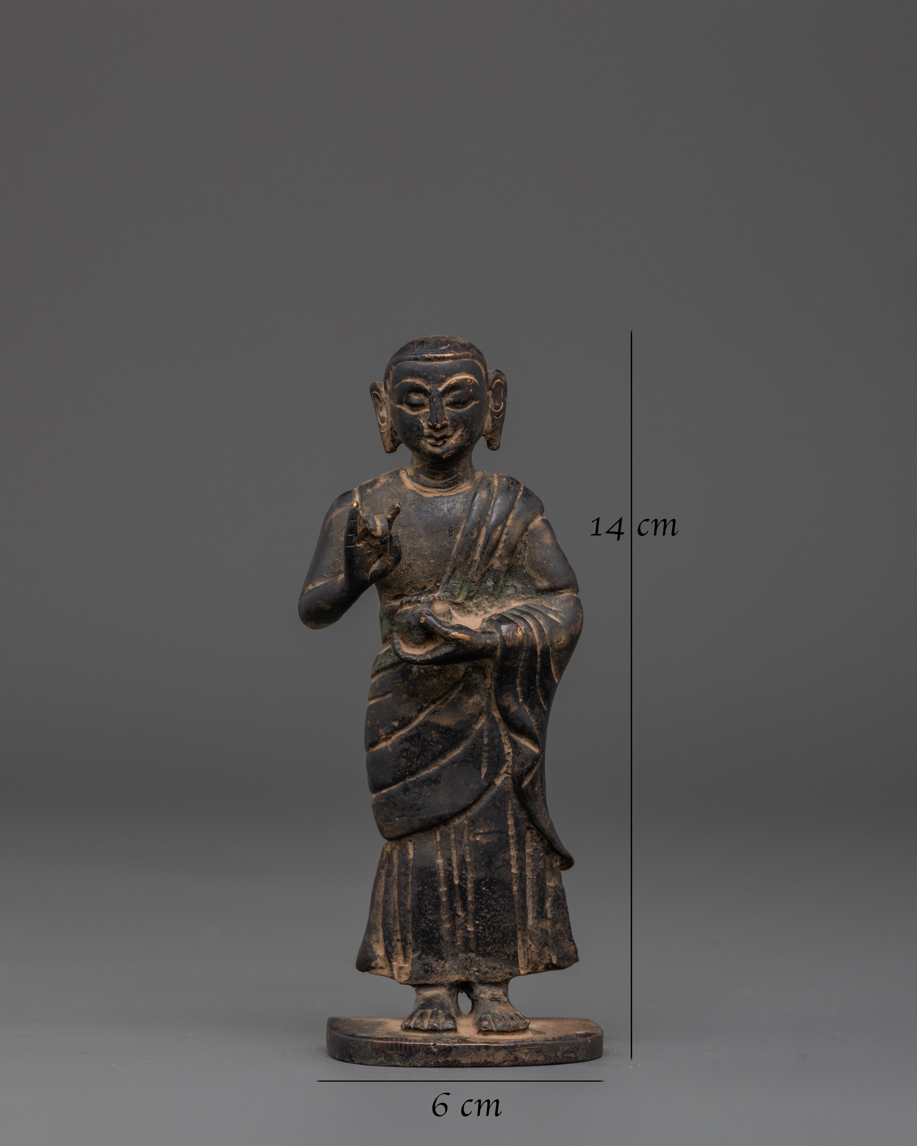 Handmade Copper Standing Buddha | Handcrafted Statue