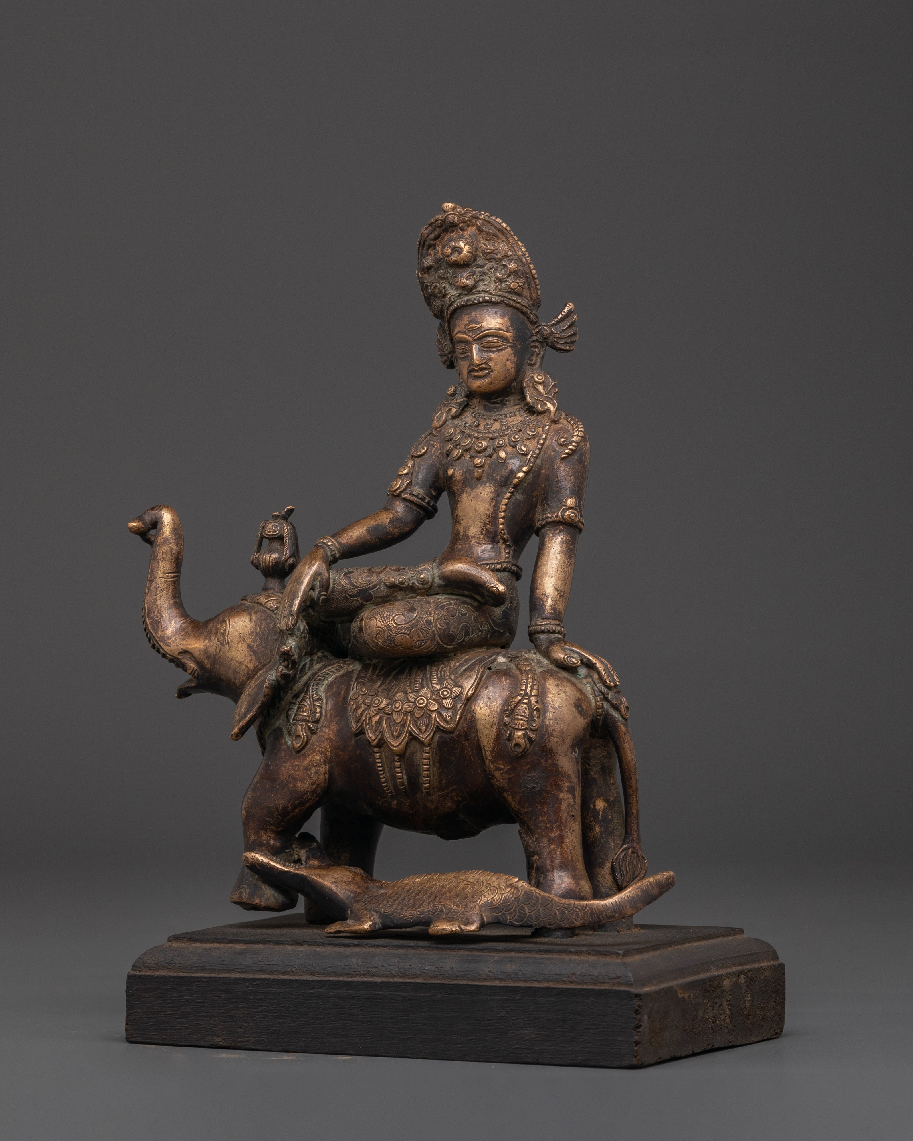 Divine Indra On Elephant Statue | God Of Thunder And Rain
