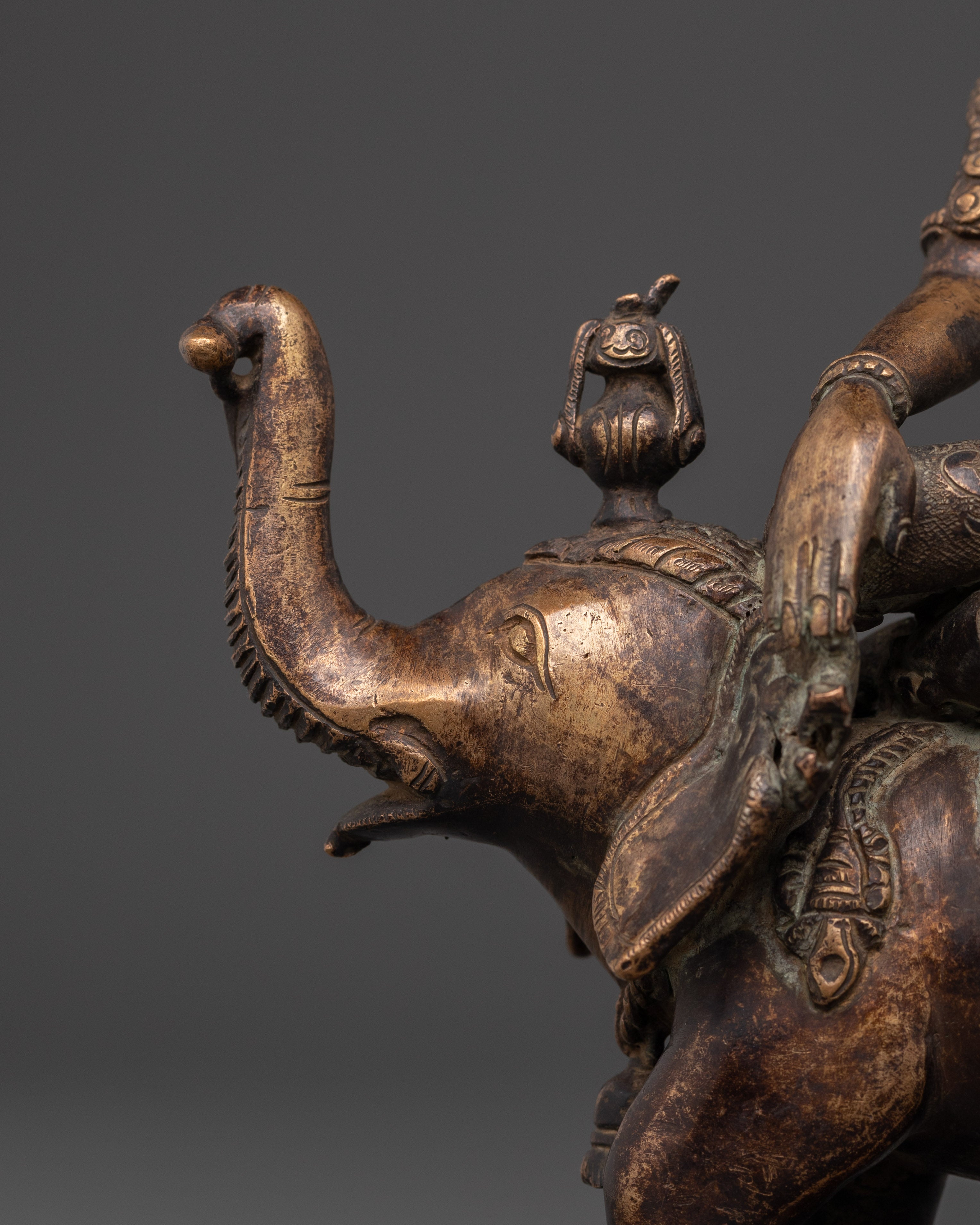 Divine Indra On Elephant Statue | God Of Thunder And Rain