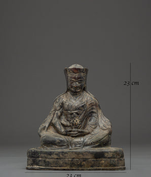 Gampopa Antique Finished Copper Statue | Dakpo Lhaje Tibetan Buddhist Master