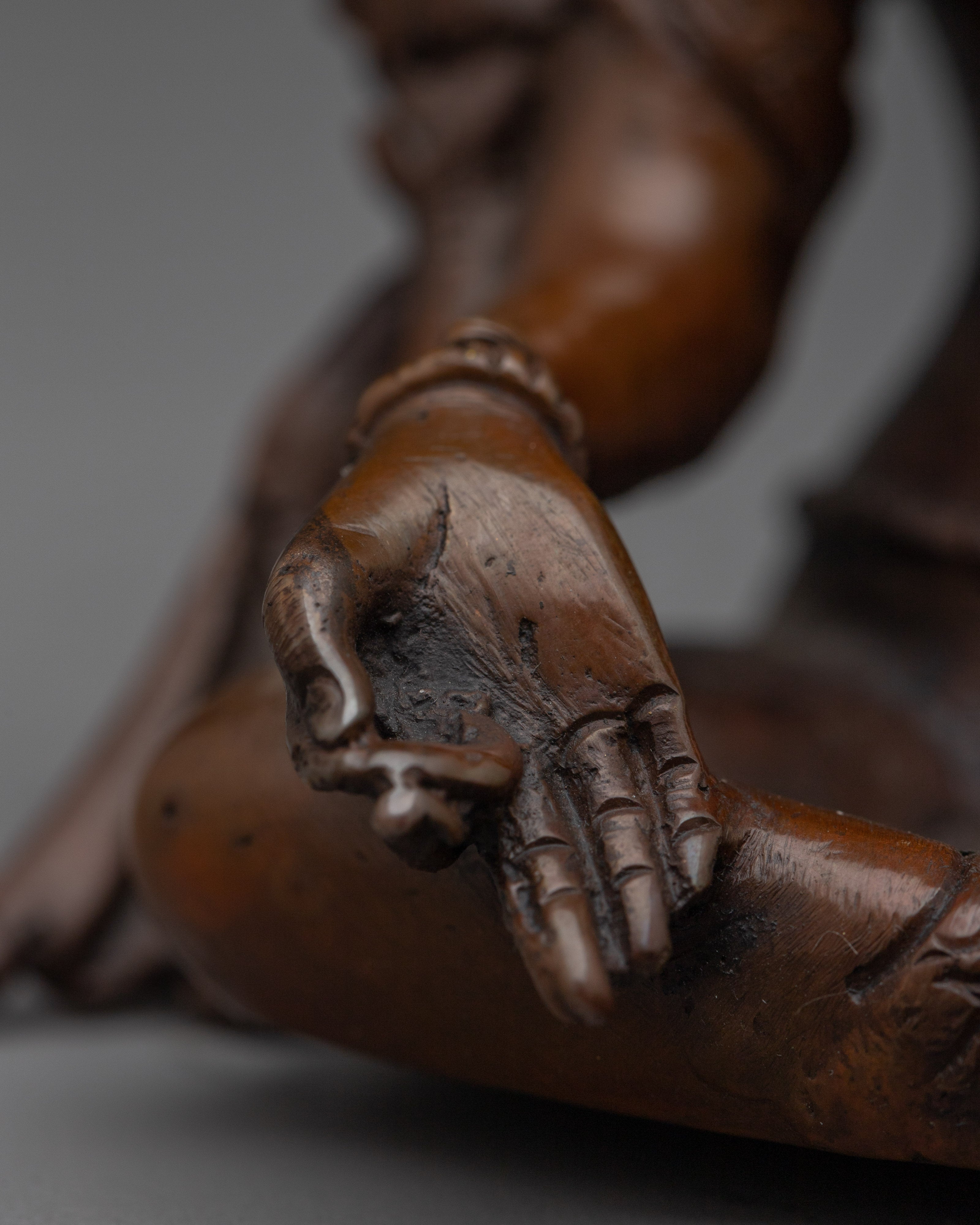 Compassionate Green Tara | Sacred Handcrafted Copper Statue