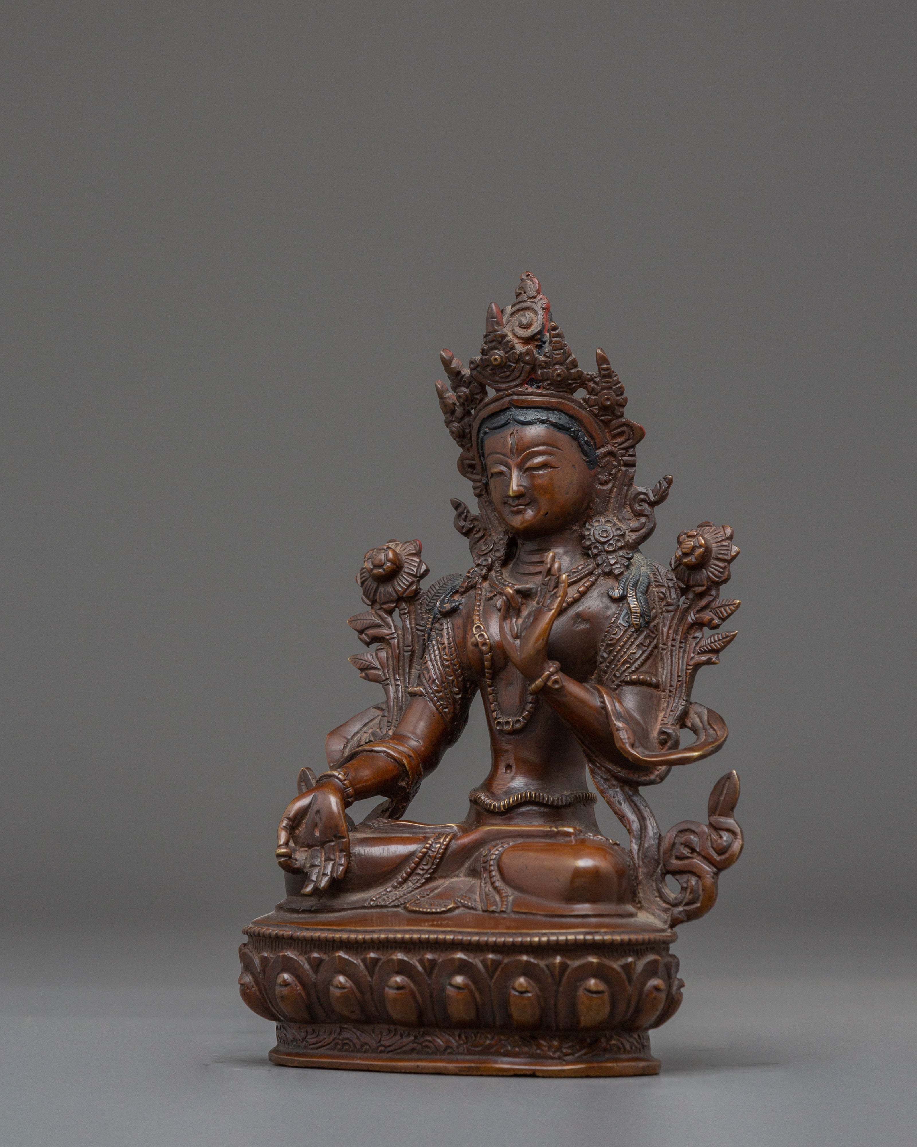 Handmade White Tara Spiritual Statue | Goddess of Compassion and Healing