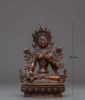 Handmade White Tara Spiritual Statue | Goddess of Compassion and Healing