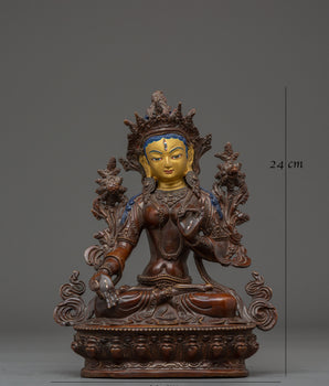 Himalayan Sitatara Altar Decor Statue | Buddhist Sculpture for Meditation