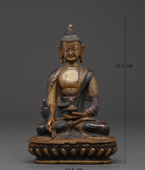 Buddhist Medicine Buddha (Bhaisajyaguru) Figurine | Symbol of Healing and Compassion