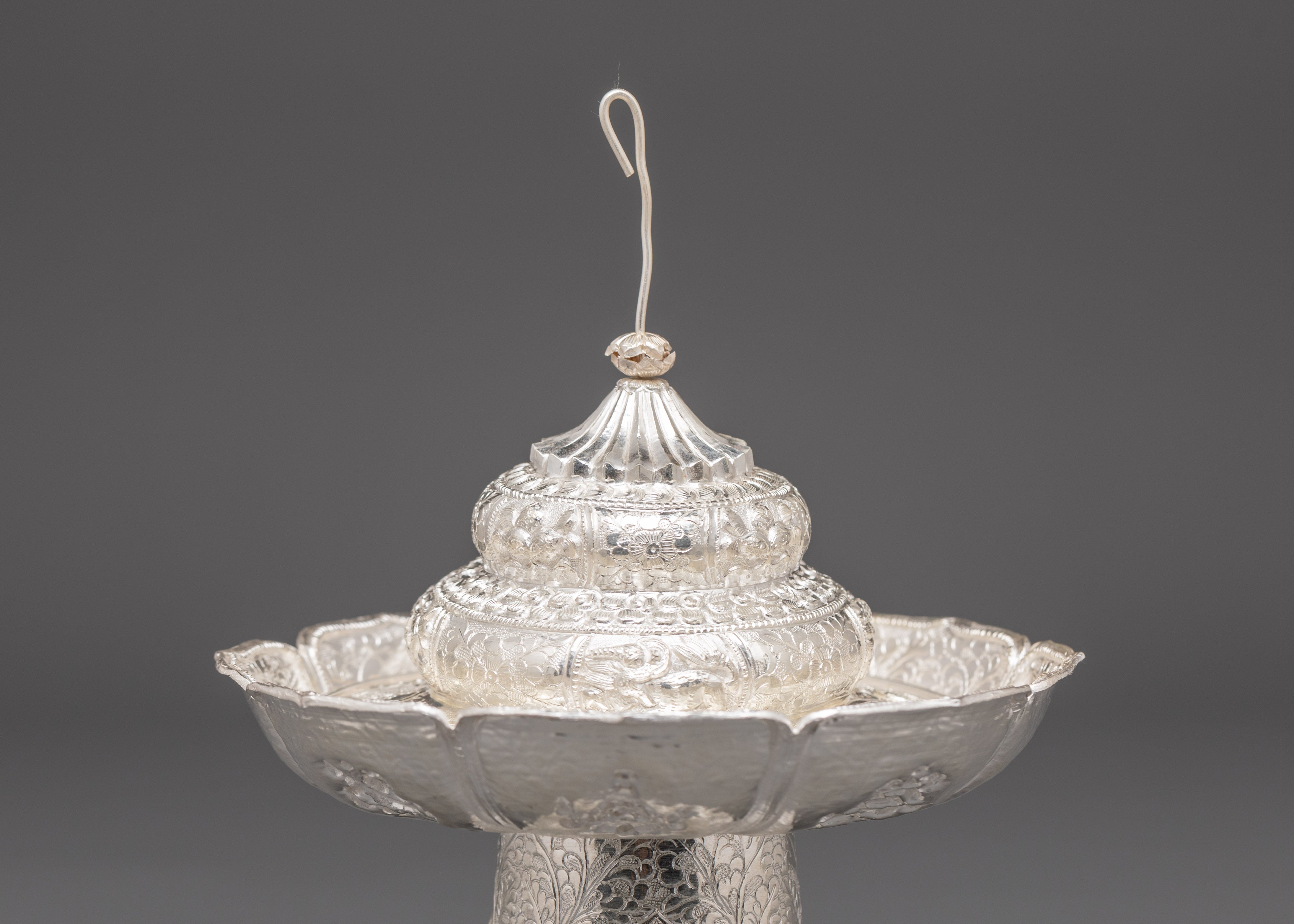 Himalayan Ritual Tea Cup with Lid | Tibetan Buddhist Offering Vessel