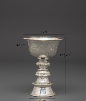 Silver Ritual Lamp | Enlightenment, and Spiritual Clarity