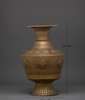 Handcrafted Decorative Flower Vase | Spiritual Tibetan Buddhist Alter