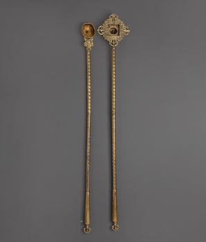 Tibetan Gangsa and Ganglu Set | Buddhist Ceremonial Altar Set