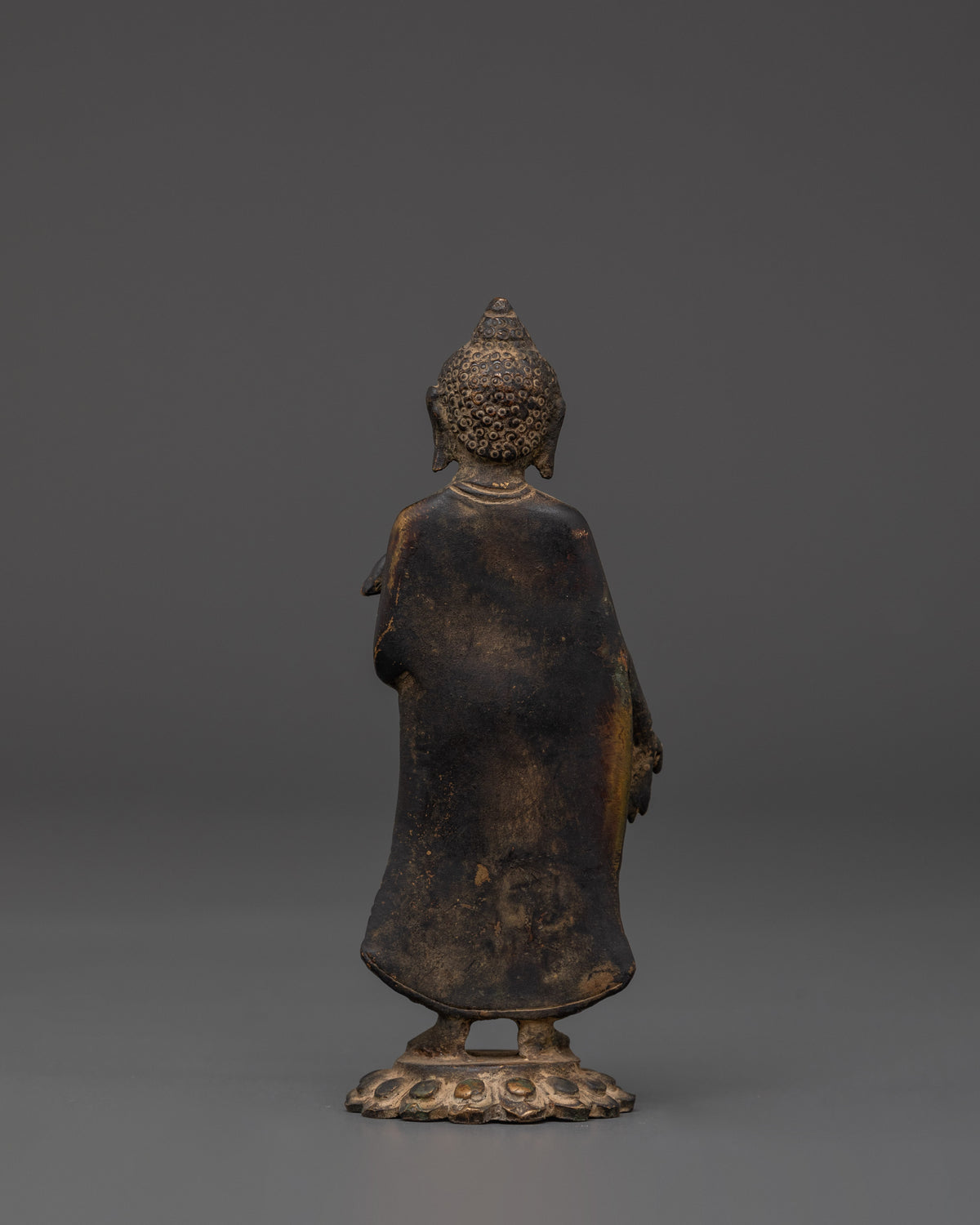 Handmade Dipankara Buddha Figurine | Copper Statue with Antique Finish