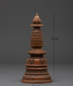 Handcrafted Traditional Stupa with Spiritual Symbolism