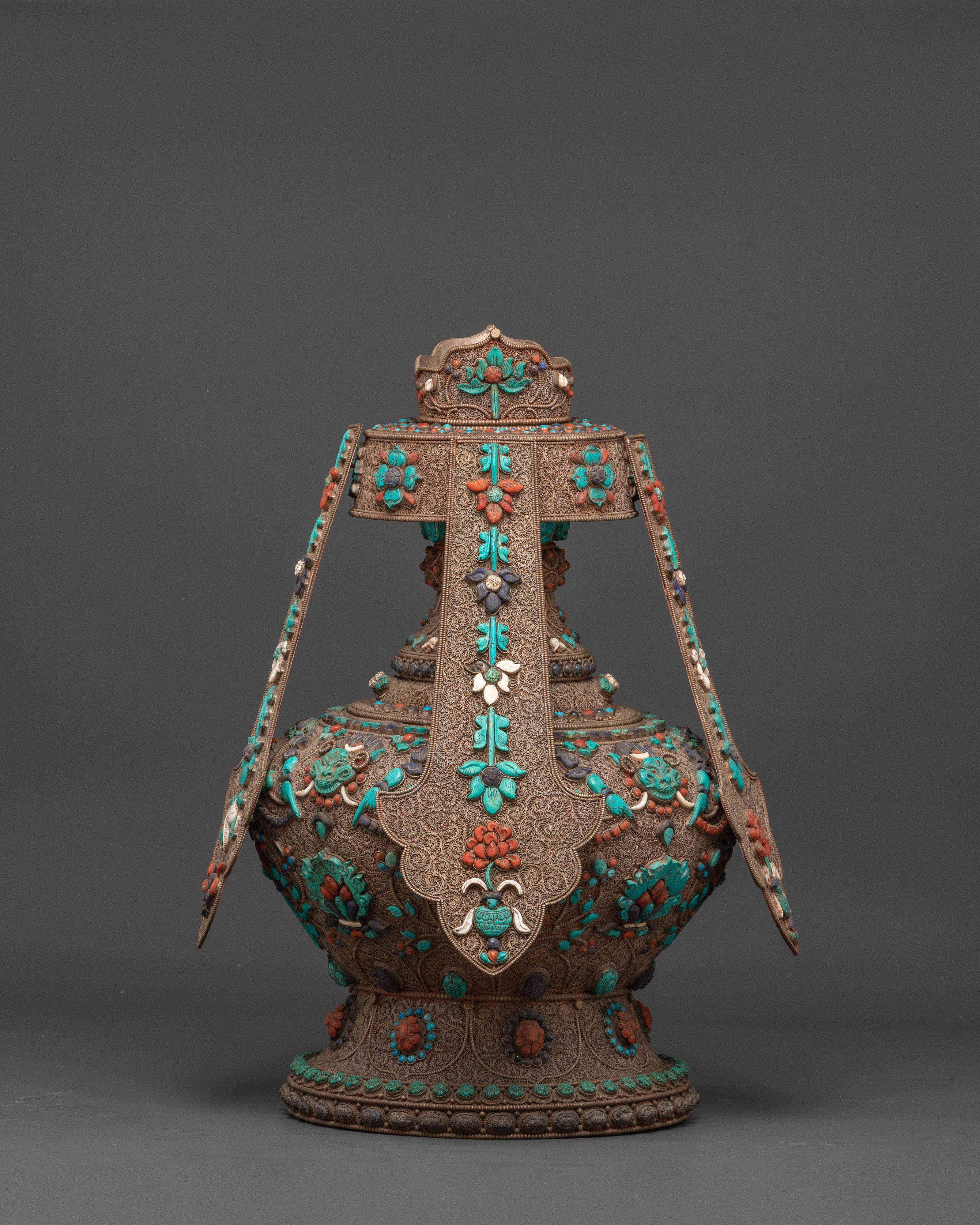 Buddhist Life vase | Sacred Ritual Vase for Meditation
