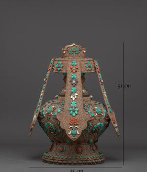 Buddhist Life vase | Sacred Ritual Vase for Meditation