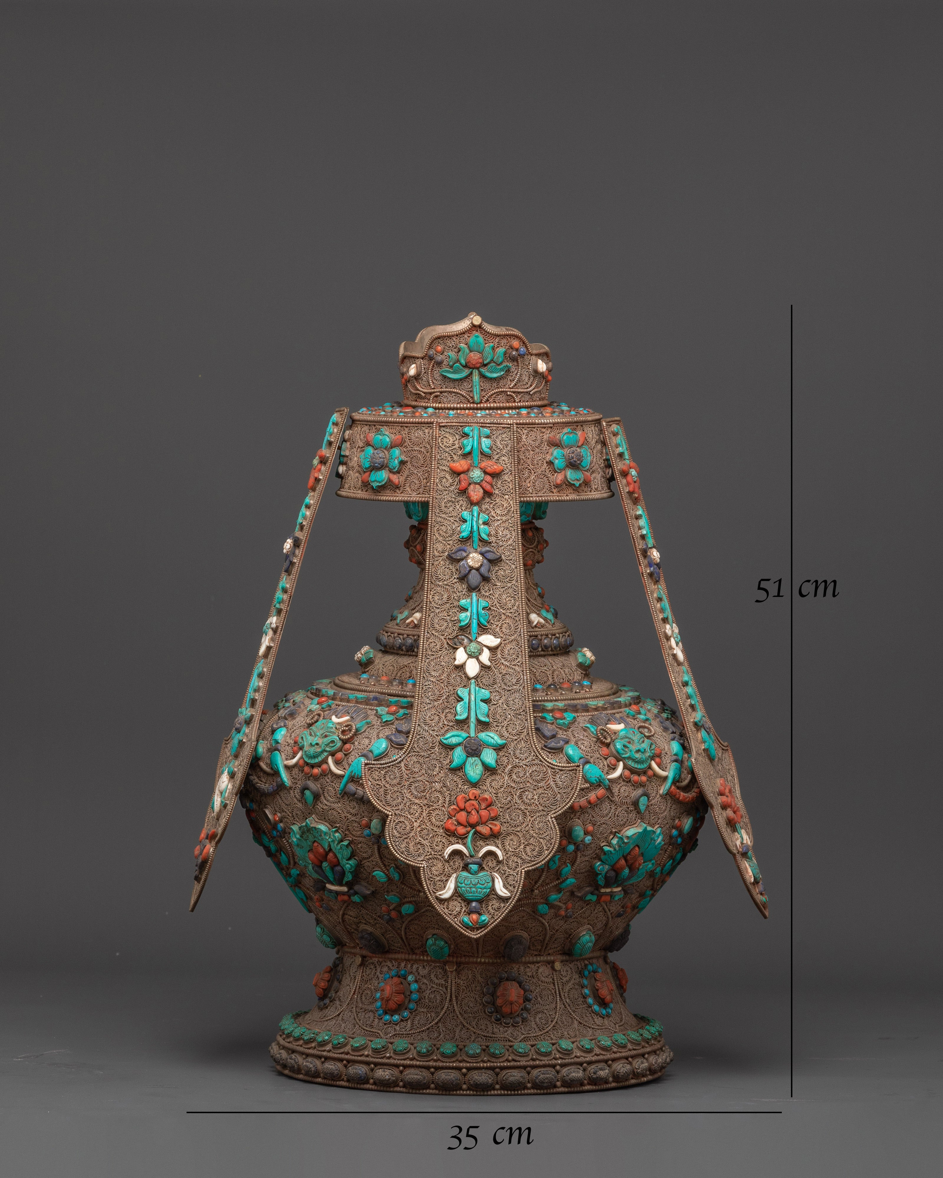 Buddhist Life vase | Sacred Ritual Vase for Meditation