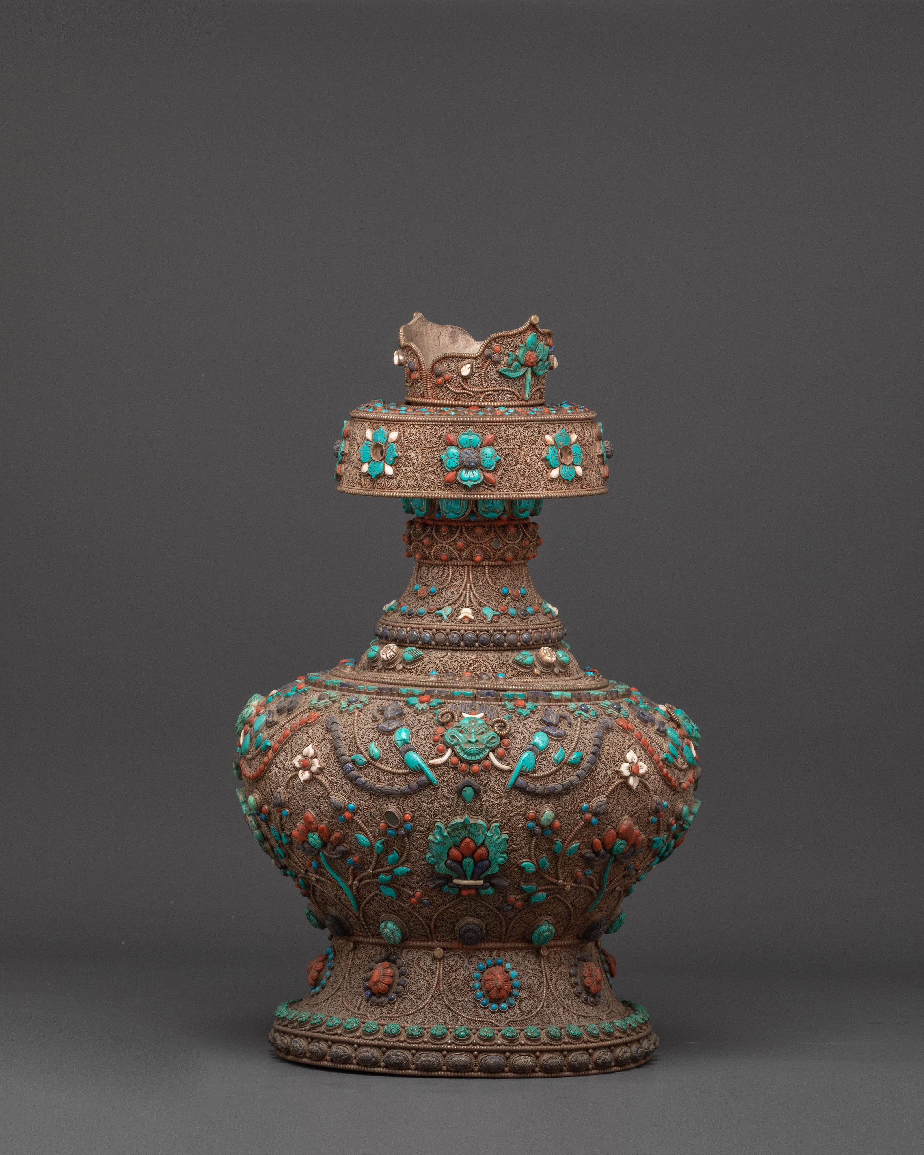 Buddhist Life vase | Sacred Ritual Vase for Meditation