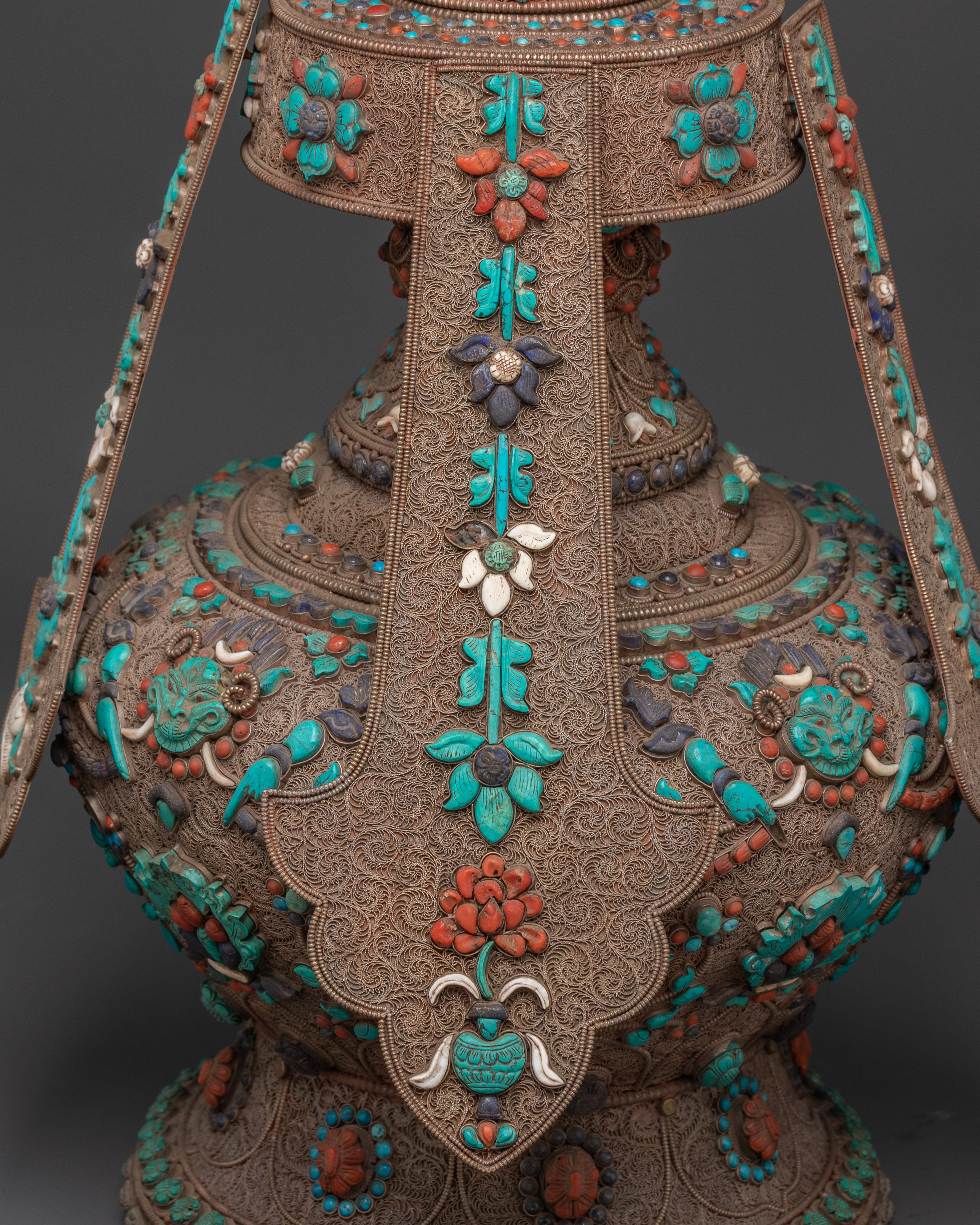 Buddhist Life vase | Sacred Ritual Vase for Meditation