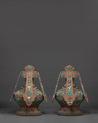 Buddhist Life vase 