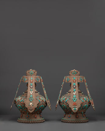 Buddhist Life vase 