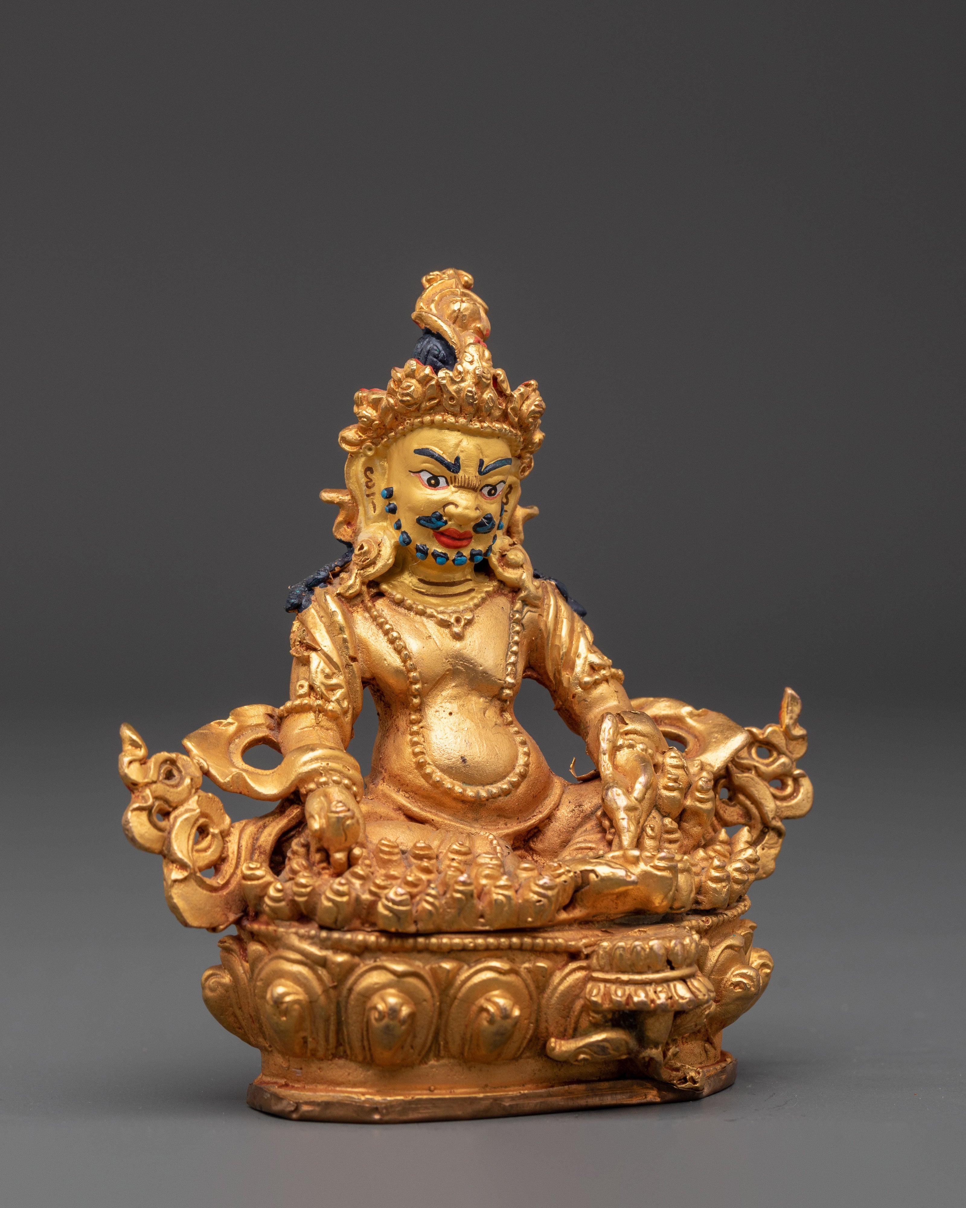 Dzambhala Wealth Deity Sculpture | Kubera Prosperity Buddha Statue