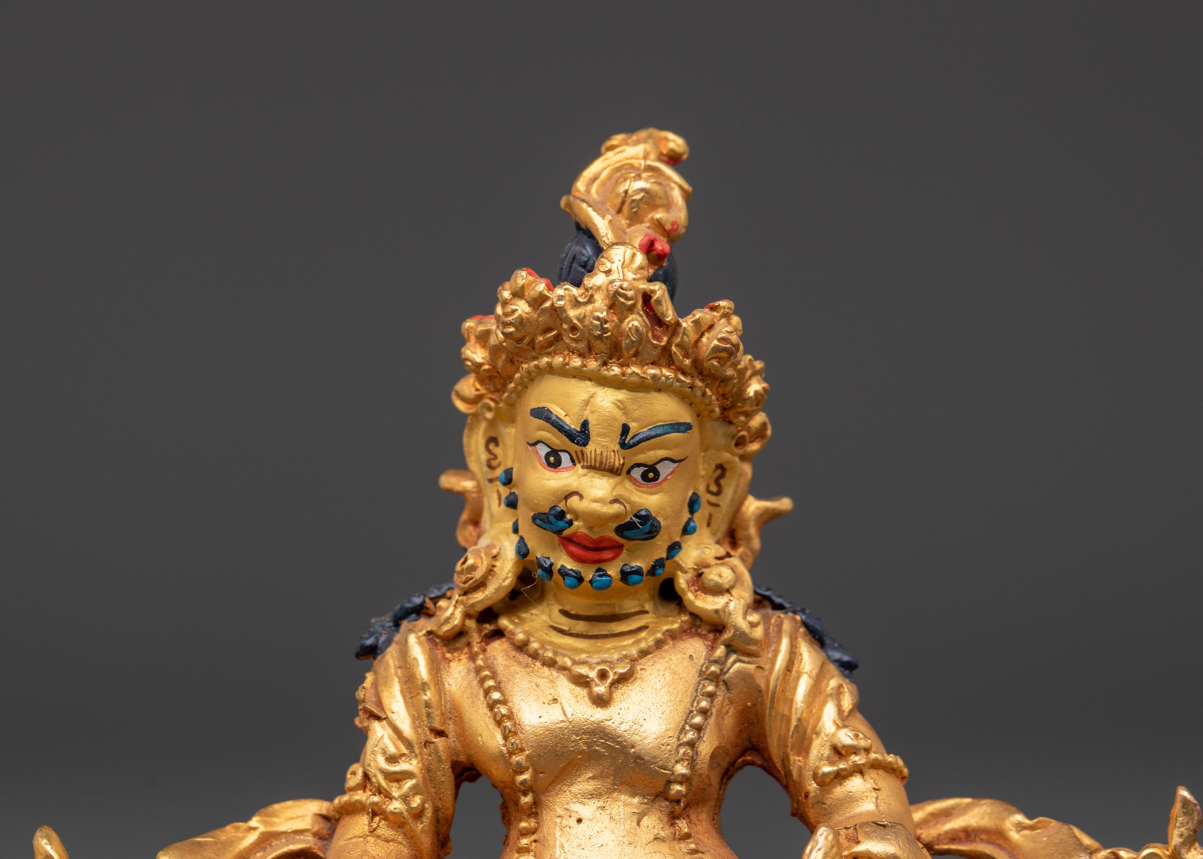 Dzambhala Wealth Deity Sculpture | Kubera Prosperity Buddha Statue